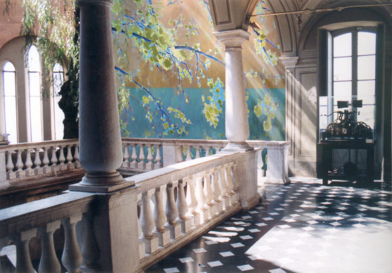 Een schilderij van beeldend kunstenaar Ciska op locatie