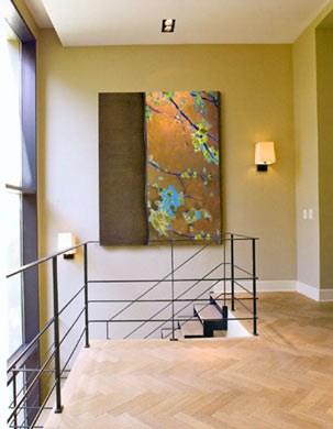 Een schilderij van beeldend kunstenaar Ciska op locatie