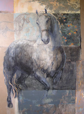 schilderij schimmel van beelden kunstenaar Ciska van der Meer te Amsterdam