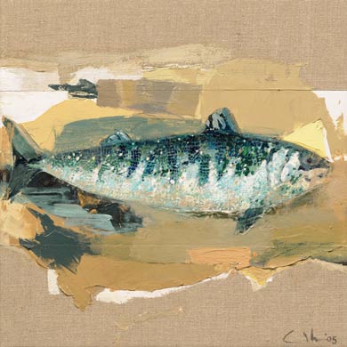 schilderij Makreel van beelden kunstenaar Ciska van der Meer te Amsterdam